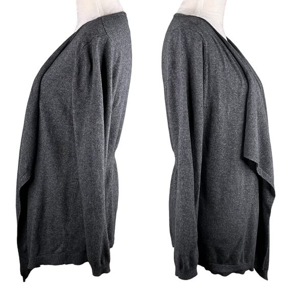 Boden Open Sweater Waterfall Cardigan Gray 10 Lightweight - Picture 3 of 14